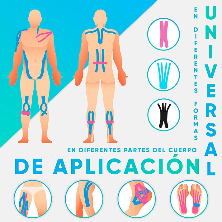 Cinta Kinesiológica Vendaje Terapéutico – ¡Libertad de Movimiento y Alivio Inmediato!