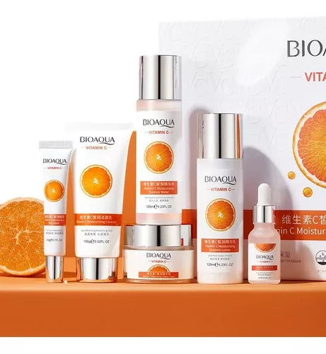 Kit Vitamina C Bioaqua X5n4 – Transforma Tu Piel en Solo 5 Pasos 🌟 ¡Brillo, Firmeza y Juventud al Alcance de Tu Mano!
