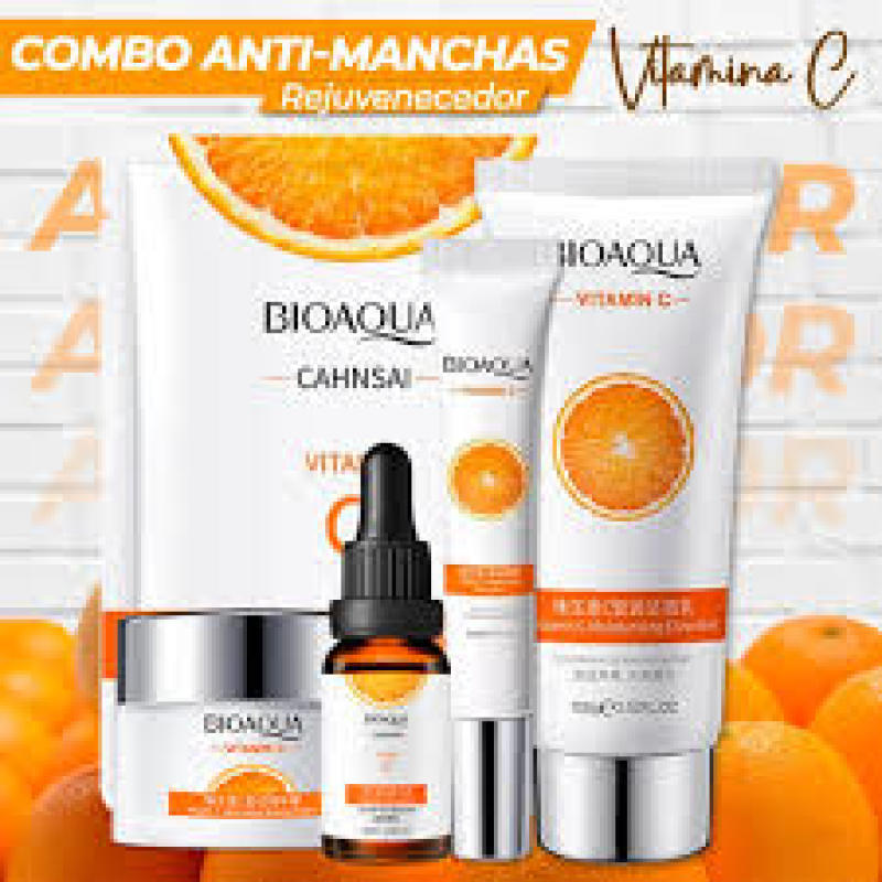 Kit Vitamina C Bioaqua X5n4 – Transforma Tu Piel en Solo 5 Pasos 🌟 ¡Brillo, Firmeza y Juventud al Alcance de Tu Mano!