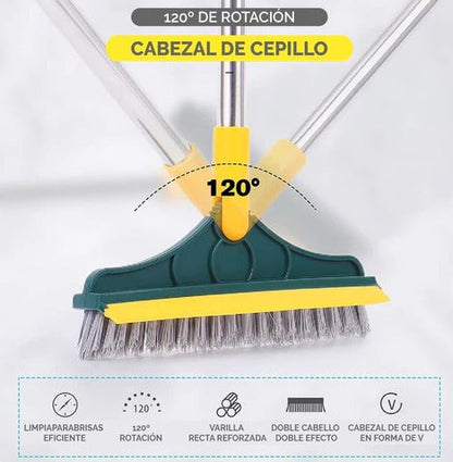 SweepPro™ - Cepillo 3 en 1 con Cabezal Giratorio 120°