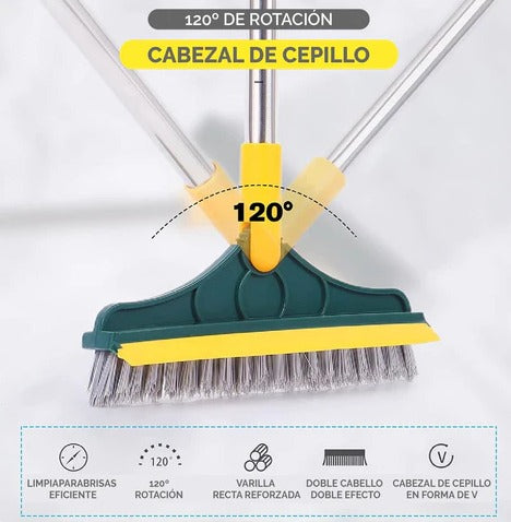 SweepPro™ - Cepillo 3 en 1 con Cabezal Giratorio 120°
