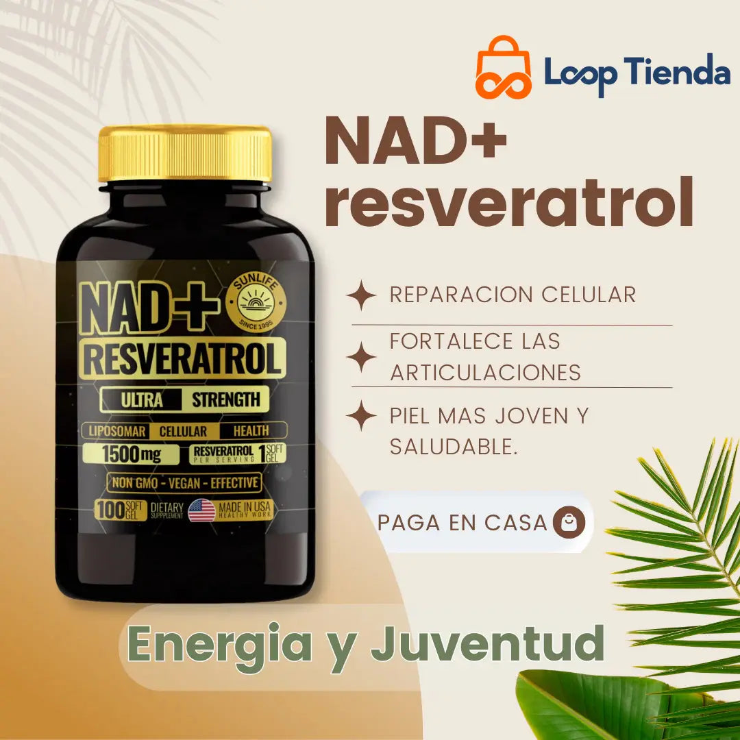 Recupera Tu Juventud y Energía Natural con NAD+ Resveratrol