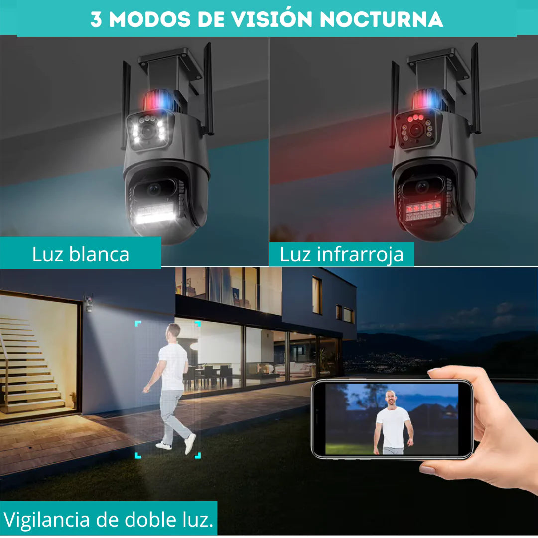 VisionGuard 4X - Protege tu hogar las 24h con una cámara que ve lo que otras no ven.