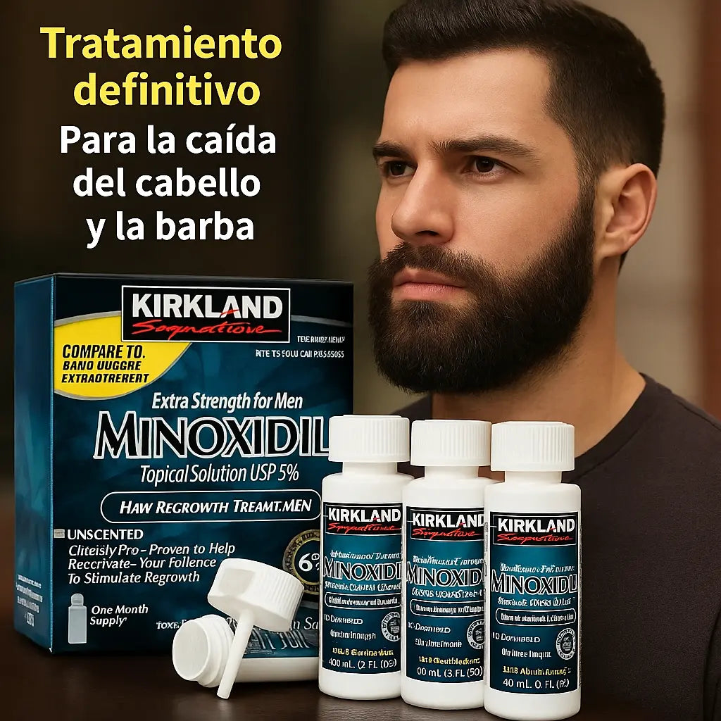 SUPER PROMO - ¡Recupera tu imagen con Minoxidil Kirkland – Llévate 3 y obtén 35% de DESCUENTO HOY!