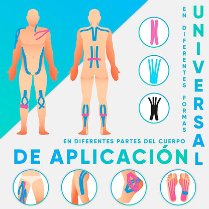 Cinta Kinesiológica Vendaje Terapéutico – ¡Libertad de Movimiento y Alivio Inmediato!