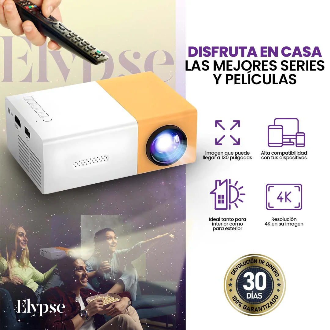 Mini Proyector De Video 4K | ¡Tu Cine en Casa con Calidad Inigualable! 🍿