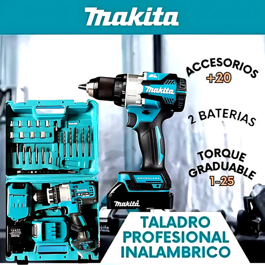 Taladro Makita 36V CAJA AZUL - 3 en 1: Taladro, atornillador y percutor.🔩